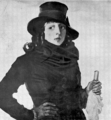 t. Pruszkowski portret młodej kobiety w kapeluszu